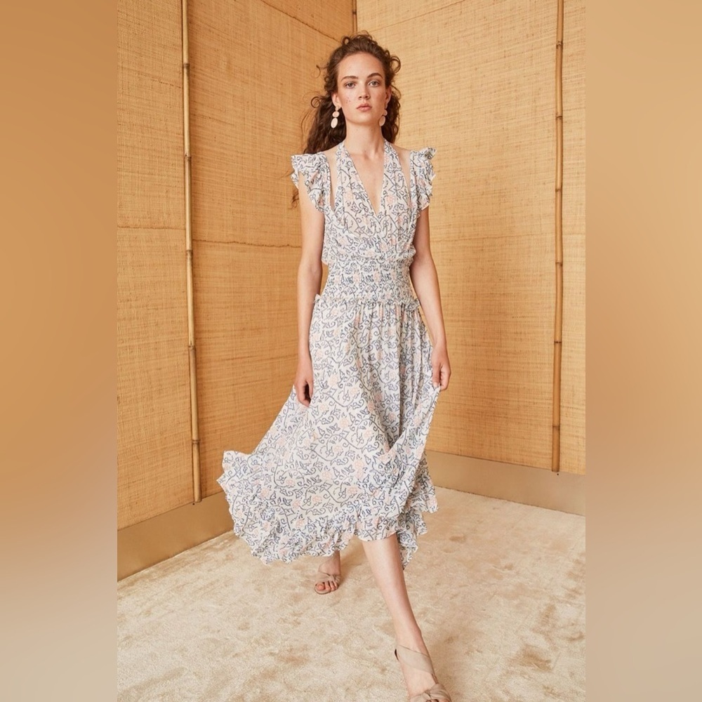 Ulla Johnson Blue and White Maxi Dress